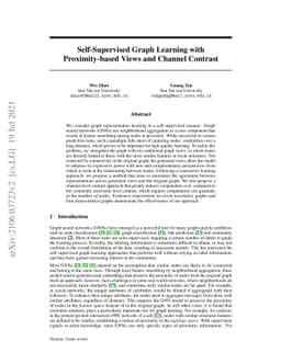 Self-Supervised Graph Learning with Proximity-based Views and Channel
  Contrast