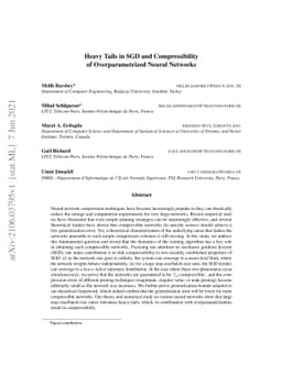 Heavy Tails in SGD and Compressibility of Overparametrized Neural
  Networks