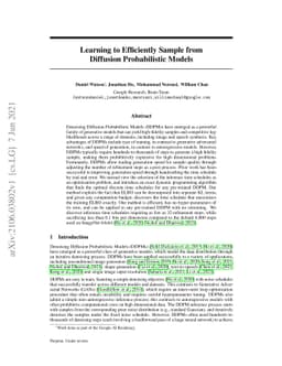 Learning to Efficiently Sample from Diffusion Probabilistic Models