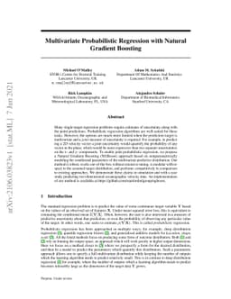 Multivariate Probabilistic Regression with Natural Gradient Boosting