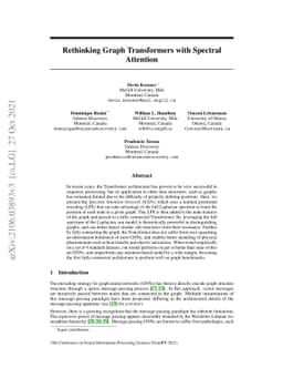 Rethinking Graph Transformers with Spectral Attention