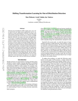 Shifting Transformation Learning for Out-of-Distribution Detection