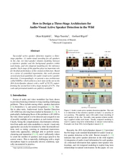 How to Design a Three-Stage Architecture for Audio-Visual Active Speaker
  Detection in the Wild