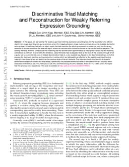 Discriminative Triad Matching and Reconstruction for Weakly Referring
  Expression Grounding