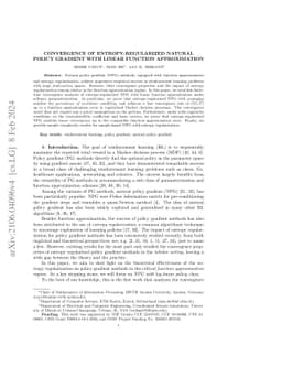 Linear Convergence of Entropy-Regularized Natural Policy Gradient with
  Linear Function Approximation