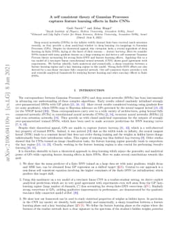 A self consistent theory of Gaussian Processes captures feature learning
  effects in finite CNNs