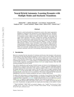 Neural Hybrid Automata: Learning Dynamics with Multiple Modes and
  Stochastic Transitions