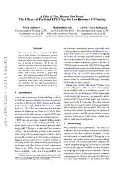 A Falta de Pan, Buenas Son Tortas: The Efficacy of Predicted UPOS Tags
  for Low Resource UD Parsing