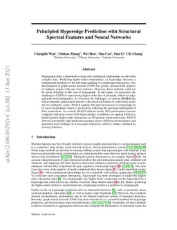 Principled Hyperedge Prediction with Structural Spectral Features and
  Neural Networks