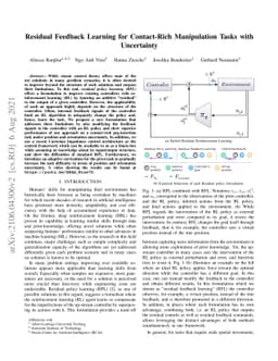 Residual Feedback Learning for Contact-Rich Manipulation Tasks with
  Uncertainty