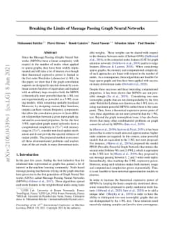Breaking the Limits of Message Passing Graph Neural Networks