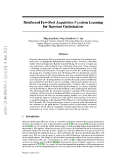 Reinforced Few-Shot Acquisition Function Learning for Bayesian
  Optimization