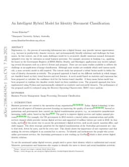 An Intelligent Hybrid Model for Identity Document Classification