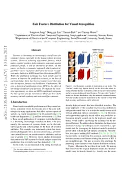 Fair Feature Distillation for Visual Recognition