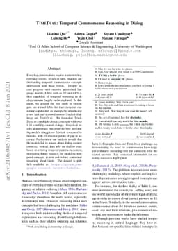 TIMEDIAL: Temporal Commonsense Reasoning in Dialog