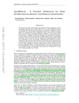 AdaMatch: A Unified Approach to Semi-Supervised Learning and Domain
  Adaptation