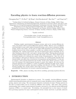 Encoding physics to learn reaction-diffusion processes