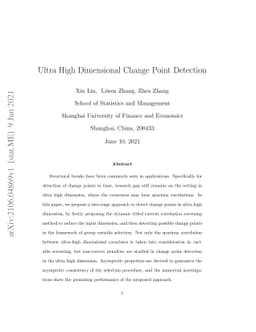 Ultra High Dimensional Change Point Detection