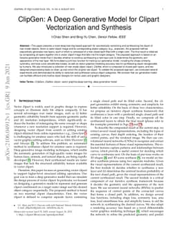 ClipGen: A Deep Generative Model for Clipart Vectorization and Synthesis