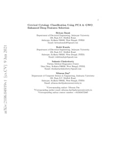Cervical Cytology Classification Using PCA & GWO Enhanced Deep Features
  Selection