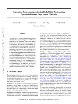 Expectation Programming: Adapting Probabilistic Programming Systems to
  Estimate Expectations Efficiently