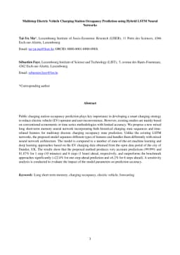 Multistep Electric Vehicle Charging Station Occupancy Prediction using
  Hybrid LSTM Neural Networks
