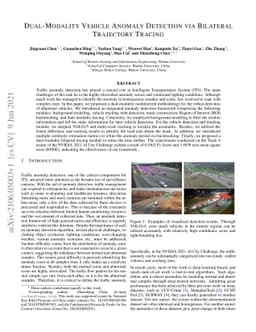 Dual-Modality Vehicle Anomaly Detection via Bilateral Trajectory Tracing