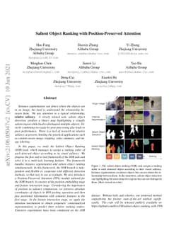 Salient Object Ranking with Position-Preserved Attention