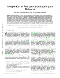 Multiple Kernel Representation Learning on Networks