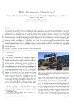 HEAP -- The autonomous walking excavator