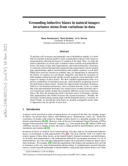 Grounding inductive biases in natural images:invariance stems from
  variations in data