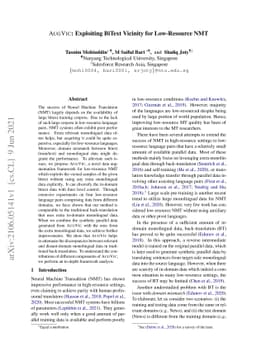 AUGVIC: Exploiting BiText Vicinity for Low-Resource NMT