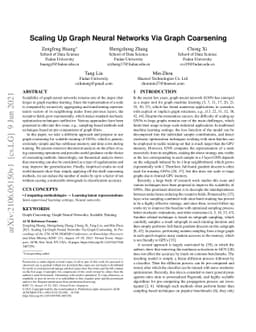 Scaling Up Graph Neural Networks Via Graph Coarsening