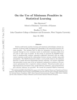 On the Use of Minimum Penalties in Statistical Learning