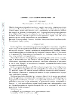 Avoiding Traps in Nonconvex Problems