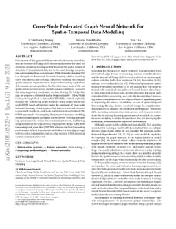 Cross-Node Federated Graph Neural Network for Spatio-Temporal Data
  Modeling