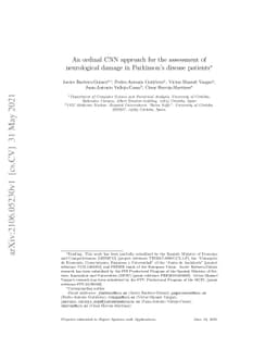 An ordinal CNN approach for the assessment of neurological damage in
  Parkinson's disease patients