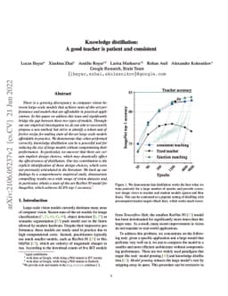 Knowledge distillation: A good teacher is patient and consistent