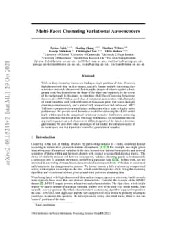 Multi-Facet Clustering Variational Autoencoders