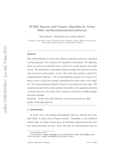 SCARI: Separate and Conquer Algorithm for Action Rules and
  Recommendations Induction