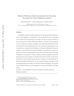 Robust Prediction Interval estimation for Gaussian Processes by
  Cross-Validation method