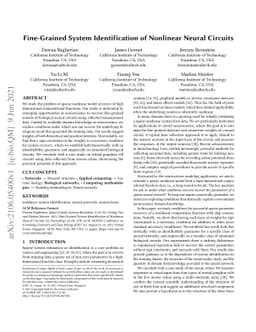 Fine-Grained System Identification of Nonlinear Neural Circuits
