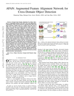 AFAN: Augmented Feature Alignment Network for Cross-Domain Object
  Detection