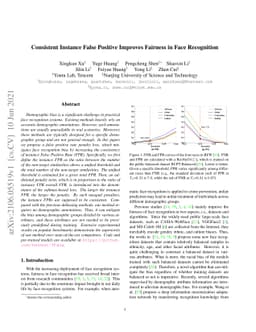 Consistent Instance False Positive Improves Fairness in Face Recognition