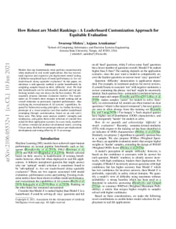 How Robust are Model Rankings: A Leaderboard Customization Approach for
  Equitable Evaluation