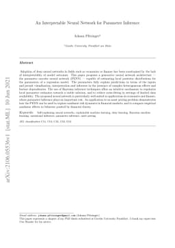 An Interpretable Neural Network for Parameter Inference
