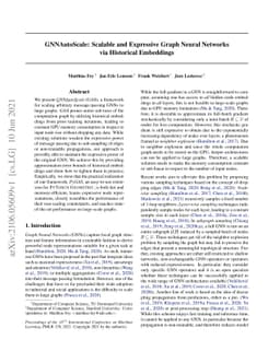 GNNAutoScale: Scalable and Expressive Graph Neural Networks via
  Historical Embeddings
