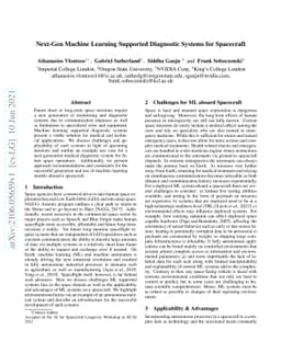 Next-Gen Machine Learning Supported Diagnostic Systems for Spacecraft