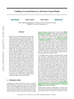 Confidence in Causal Discovery with Linear Causal Models