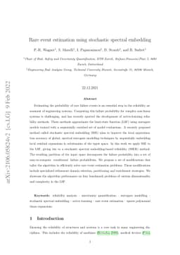 Rare event estimation using stochastic spectral embedding
